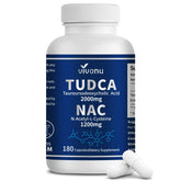 VivoNu TUDCA 2000mg + NAC 1200mg supplement bottle front view