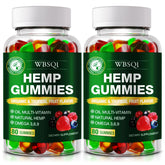 WBSQL Organic Hemp Gummies front view, 400g packaging