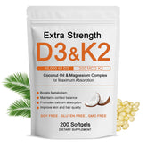 WDVNEX Vitamin D3 K2 Magnesium Softgels front view