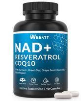 WEEVIT NAD+ Supplement Capsules front view with packaging