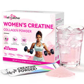 Wellcatcher Creatine Powder for Women raspberry flavour front view