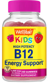 WellYeah Extra Strength B12 Gummies front view with berry flavour
