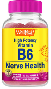 WellYeah Vitamin B6 Gummies 100mg front view of the bottle