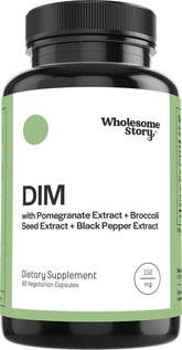 Wholesome Story DIM + Pomegranate Supplement bottle front view