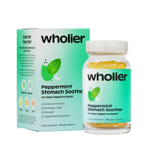 wholier Peppermint Stomach Soother 60 Vegan Capsules front view