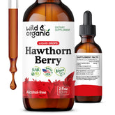 Wild & Organic Hawthorn Berry Extract Liquid 600mg front view
