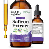 Wild & Organic Saffron Liquid Extract Drops 2 fl. oz. front view