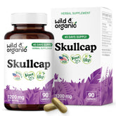 Wild & Organic Skullcap Capsules 1200mg front view
