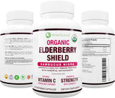 Wiseceutical Elderberry Supplement front view with packaging