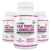 Wiseceutical Organic Milk Thistle & Dandelion 5:1 Extract front view