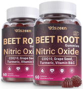 Wiszeen Beet Root Gummies bottle front view with mixed berry flavour