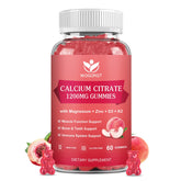WOGORGT Calcium Magnesium Zinc Gummies front view with white peach flavour