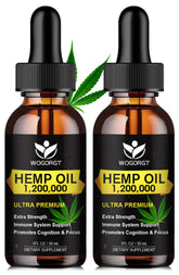 WOGORGT Hemp Oil Omega 3-6-9 Supplement bottle front view