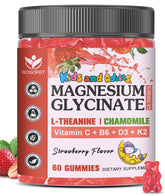 WOGORGT Magnesium Glycinate Gummies front view with strawberry flavour