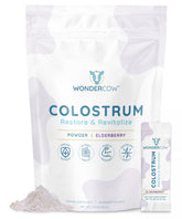 WONDERCOW Colostrum Powder with Elderberry packaging front view