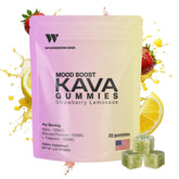 WUNDERKIND Kava Kava Gummies bottle front view with strawberry lemonade flavour