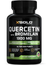 X Gold Health Quercetin Capsules 120 count front view