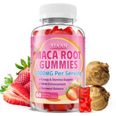 XIAAN Maca Root Gummies front view, organic strawberry flavour