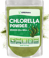 XPRS Nutra Chlorella Powder 113g front view with bright green packaging