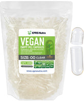 XPRS Nutra Empty Vegetarian Capsules Size 00 front view
