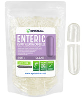 XPRS Nutra Enteric Coated Empty Gelatin Capsules Size 1 front view