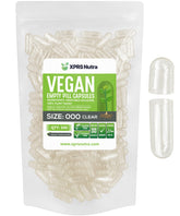 XPRS Nutra Size 000 empty vegetarian capsules front view