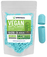 XPRS Nutra Size 3 Empty Vegetarian Capsules 1000 Count front view