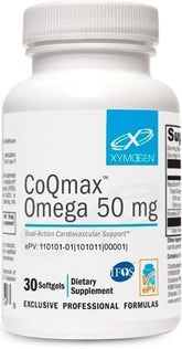 XYMOGEN CoQmax Omega 32g supplement front view