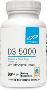 XYMOGEN D3 5000 softgel bottle front view