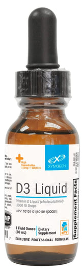 XYMOGEN D3 Liquid Vitamin D3 Drops 1000 IU front view