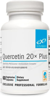 XYMOGEN Quercetin 20× Plus supplement front view with packaging