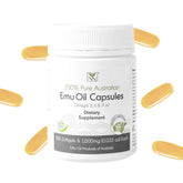 Y Not Natural Emu Oil Capsules front view with packaging