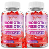 Youlikee Probiotic + Prebiotic Gummies front view with mixed berry flavour