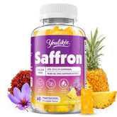Youlikee Saffron Gummies front view with pineapple flavour