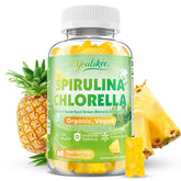 Youlikee Spirulina Chlorella Gummies front view with packaging