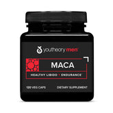 Youtheory Men's Maca Supplement 1000mg vegan capsules front view