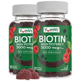YUM-V'S Biotin Gummies front view with packaging