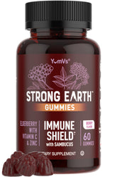 YUM-V'S Elderberry Gummies 60 count bottle front view
