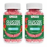 YUM-V'S Gummies 120 Count front view with orange and berry flavours