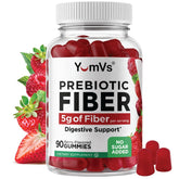 YUM-V'S Prebiotic Fiber Gummies front view with packaging