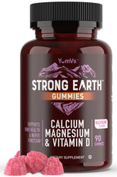 YUM-V'S Strong Earth Calcium Gummies bottle front view