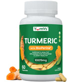 YUM-V'S Turmeric Capsules 900MG organic turmeric root front view