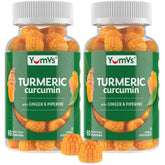 YUM-V'S Turmeric Gummies 60 count front view