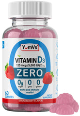 YUM-V'S Vitamin D3 Gummies 60 Count front view with raspberry flavour