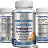 YUMMYVITE Magnesium Citrate & Oxide 500mg Capsules front view