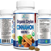 YUMMYVITE Organic Ceylon Cinnamon Tablets front view with packaging