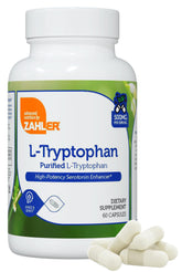 Zahler L-Tryptophan 500mg Supplement front view of bottle