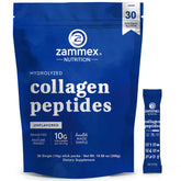 Zammex Collagen Peptides Powder travel packets front view