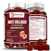 Zammex Multi-Collagen Gummies 60 Count bottle front view