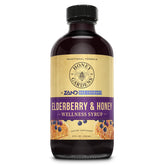 ZAND Elderberry Syrup 481g front view with honey and apple cider vinegar